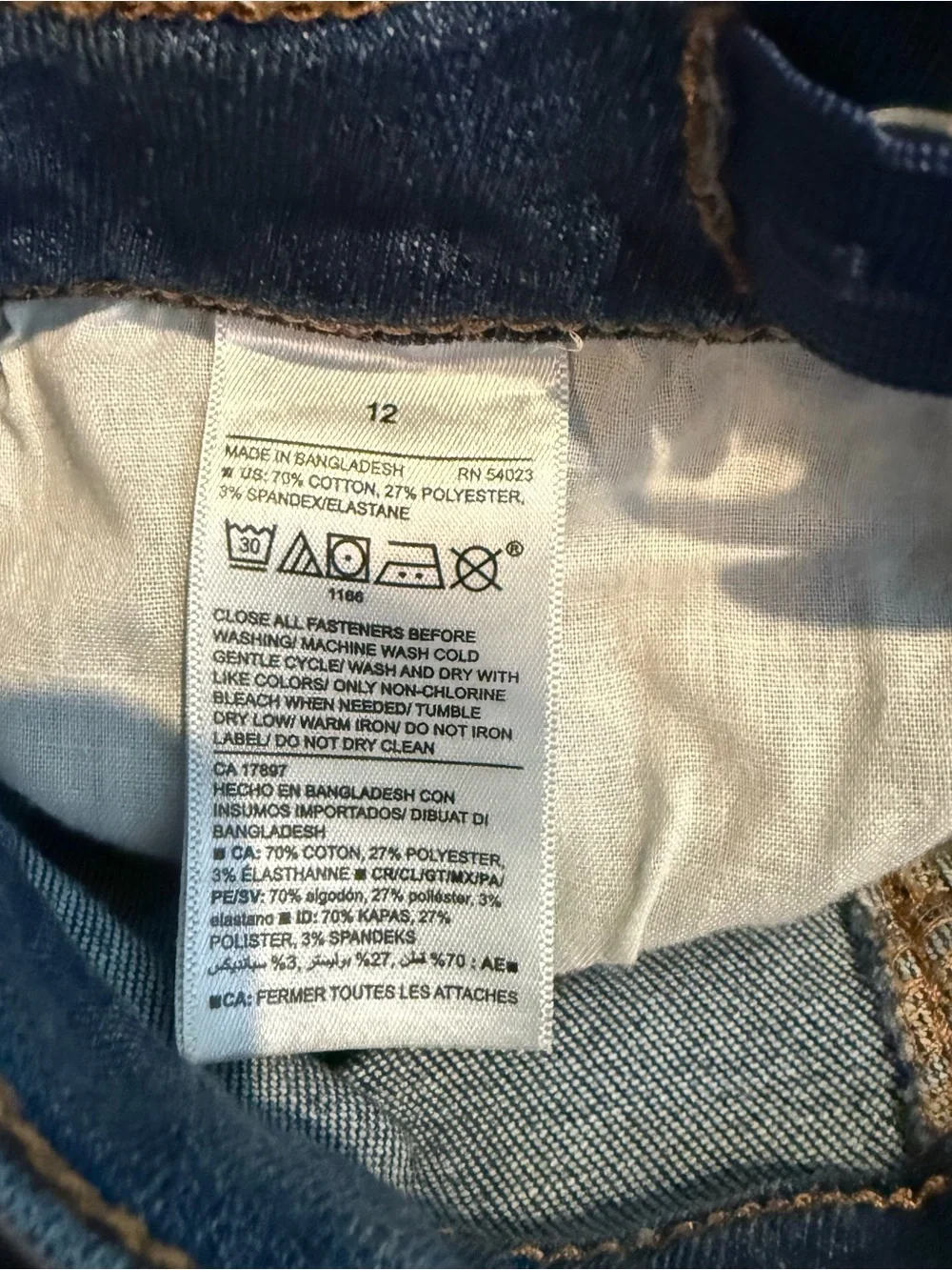 Old Navy Rockstar Distressed Jeggings Girls 12 High Rise Skinny Jeans Blue